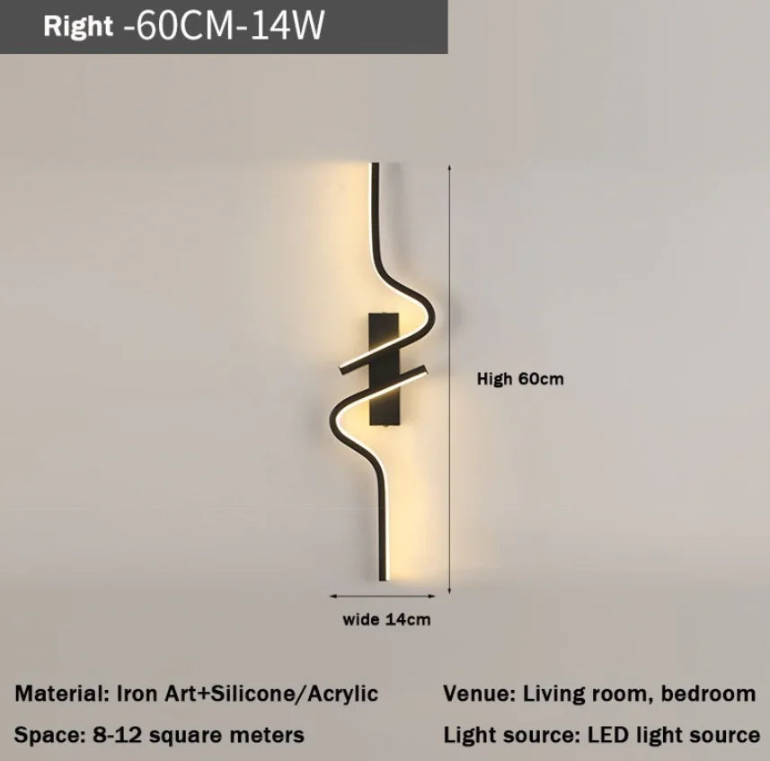 Contemporary Black Minimalist Wall Lamp – Stylish Home Lighting