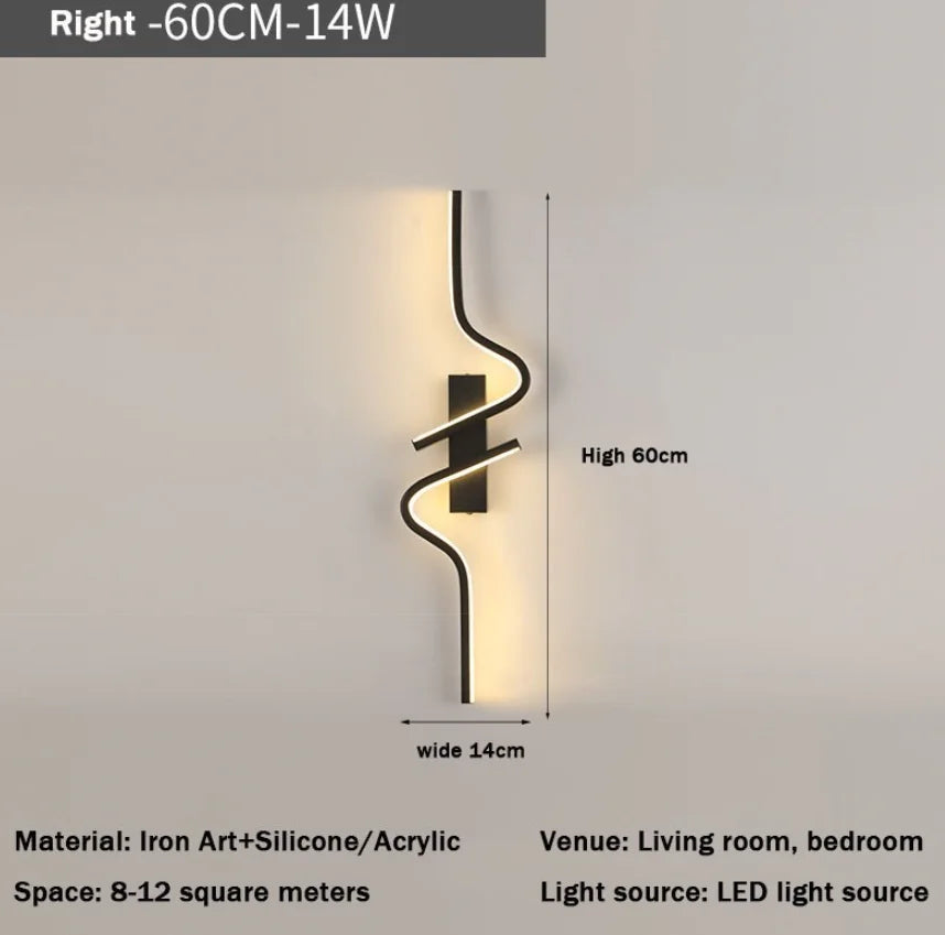 Contemporary Black Minimalist Wall Lamp – Stylish Home Lighting