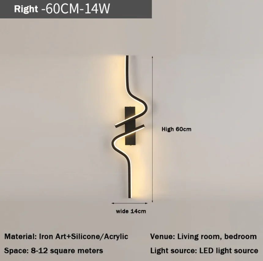 Contemporary Black Minimalist Wall Lamp – Stylish Home Lighting