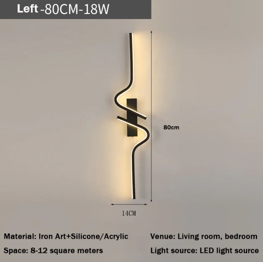 Contemporary Black Minimalist Wall Lamp – Stylish Home Lighting