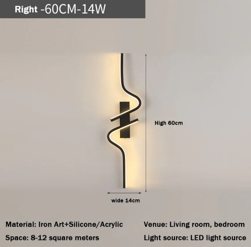 Contemporary Black Minimalist Wall Lamp – Stylish Home Lighting