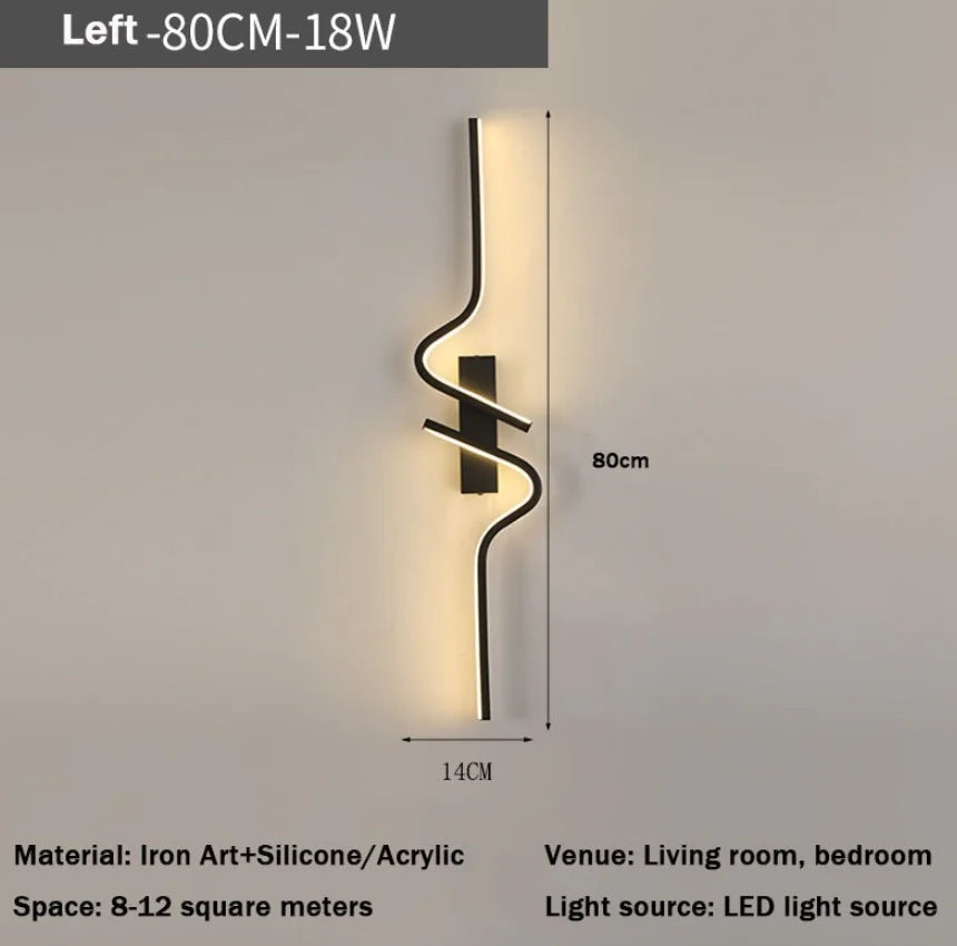 Contemporary Black Minimalist Wall Lamp – Stylish Home Lighting